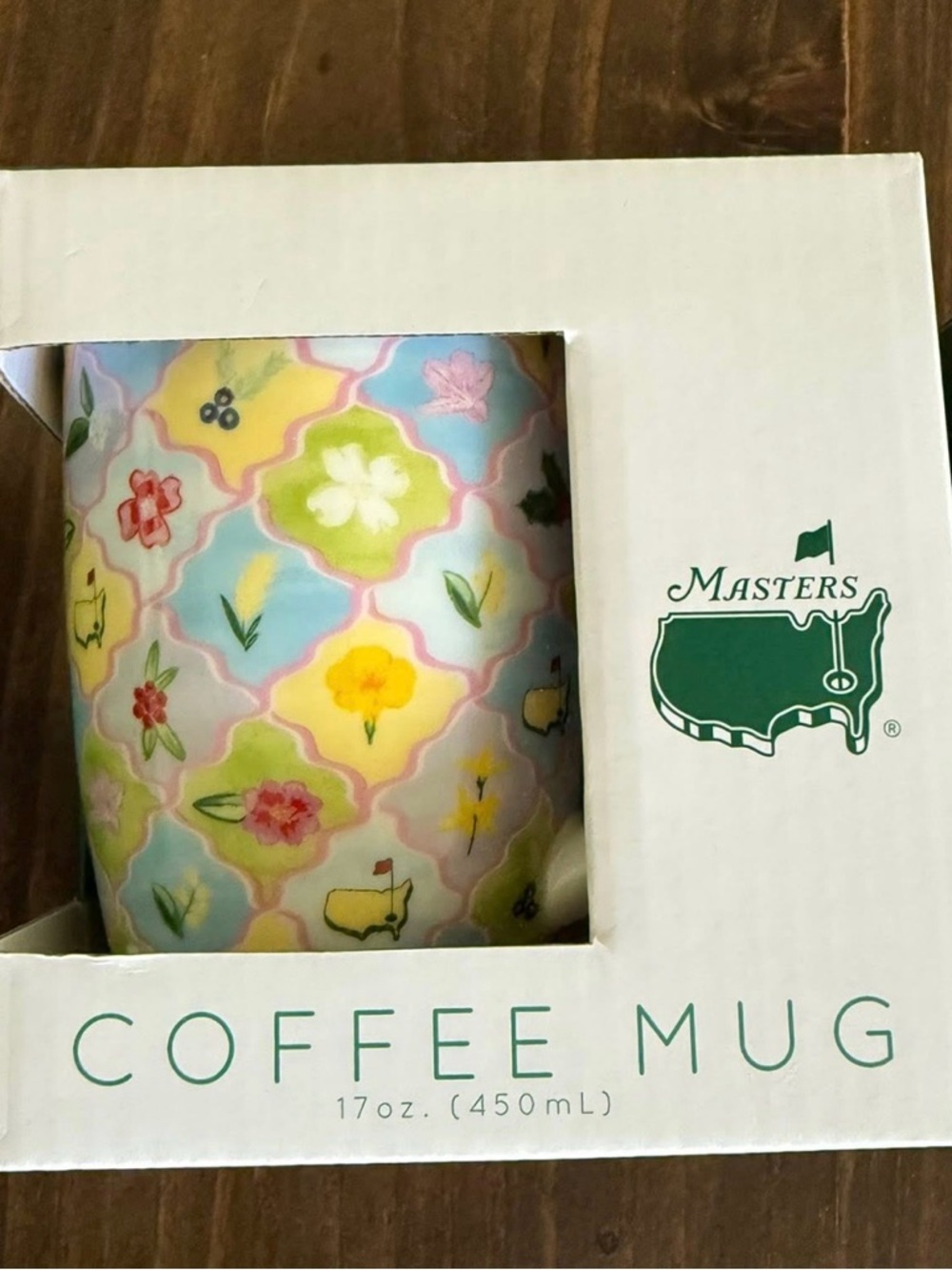 Masters 2026 Pastel Floral Pattern Coffee Mug - Yellow, Pink, Blue, Green